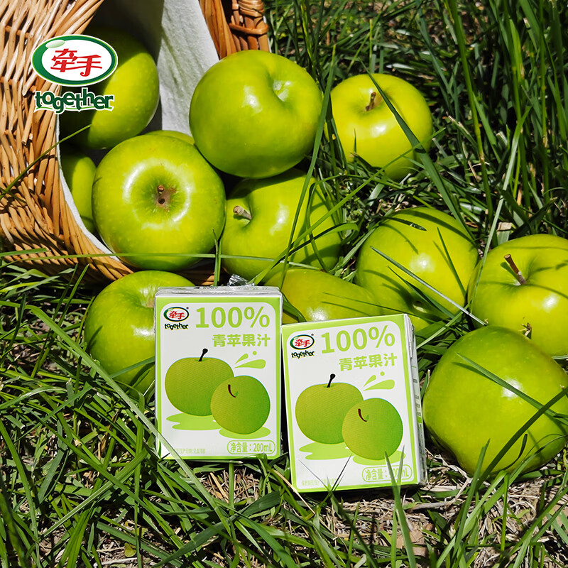 牵手100%青苹果汁/梨汁200ml 青苹果汁200ml 24盒整箱