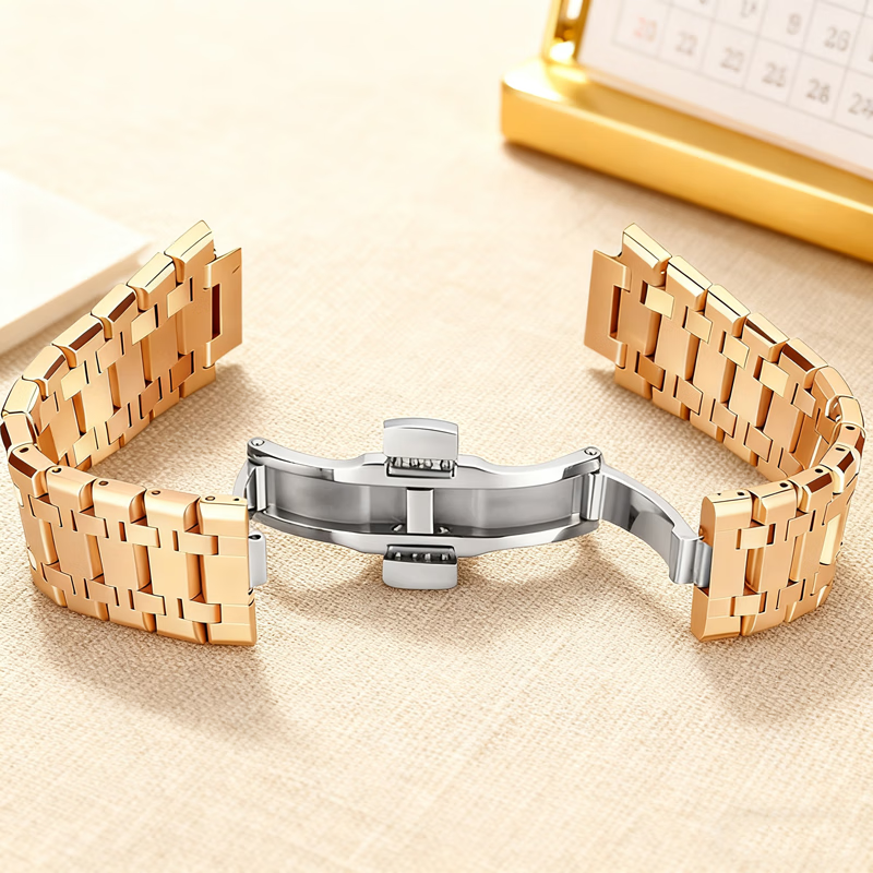 爱沃驰瑞士IW爱沃驰品牌原装原厂精钢凸口表带carnival钢带配件替换送工具 银色/IW专用凸口钢带