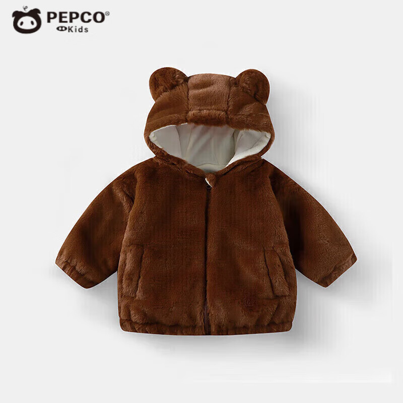 С�����ɣ�PEPCO���ﶬ��ͯë������2025�¿�ͯװ������ñ��ɫ�����ٴ�ŷ���п� ��ɫ����ë��ñ���ס� 130 cm 56.9Ԫ