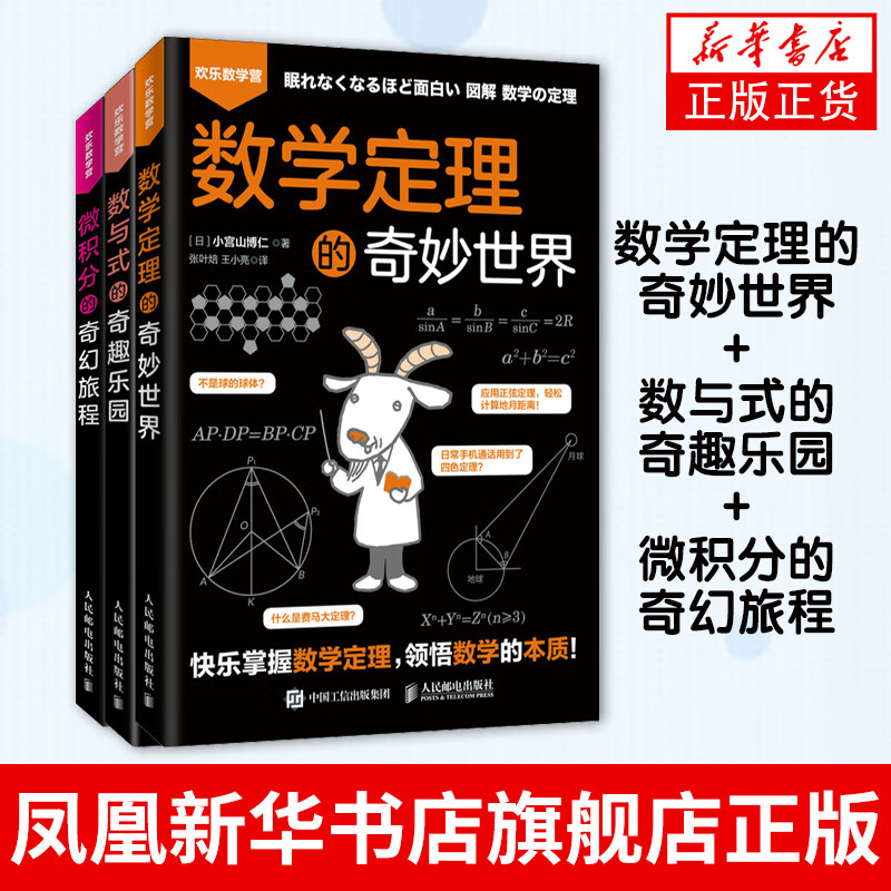 欢乐数学营趣味数学套装3册】数学定理的奇妙世界+数与式的奇趣乐园+微积分的奇幻旅程 领悟数学的本质 数理化科普读物