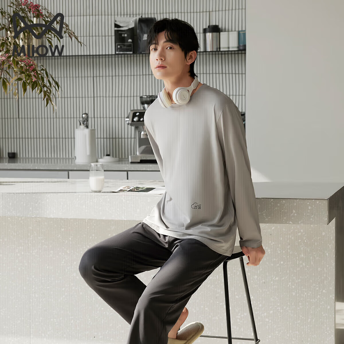 猫人【超柔软莫代尔】男士睡衣男春秋长袖防螨抑菌空调家居服25年新品