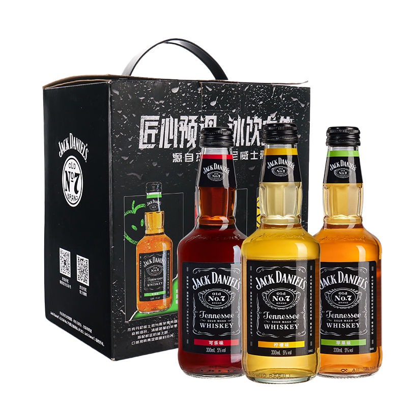 �ܿ˵��ᣨJack Daniels�����װ ����+����+ƻ��ζ 330ml*6ƿ  ��ʿ��  Ԥ���� 67Ԫ