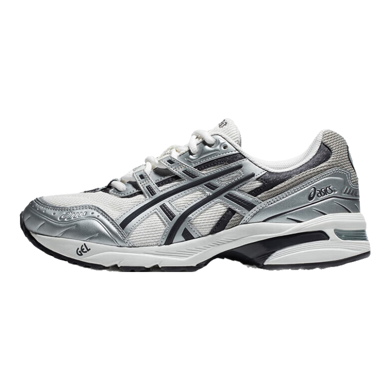 亚瑟士ASICS运动休闲鞋男女同款复古老爹鞋透气慢跑鞋运动鞋 GEL-1090 白色/银色 37.5