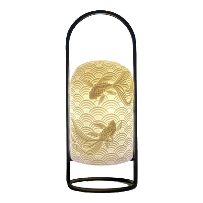 观隐泉州非遗陶瓷氛围灯新中式充电小夜灯乔迁礼物玄关客厅灯国风 金玉满堂