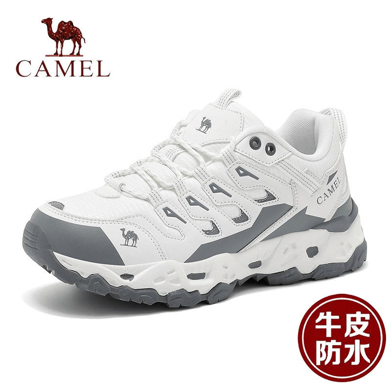 骆驼（CAMEL）断码骆驼女鞋春秋防水透气防臭运动休闲鞋户外徒步防滑登山鞋 L3030白灰色 夏季款 40