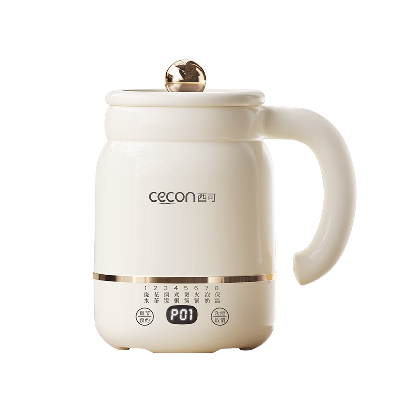 西可养生壶多功能电炖杯电炖锅迷你便携电热杯辅食熬粥电煮锅煮粥神器M-500B