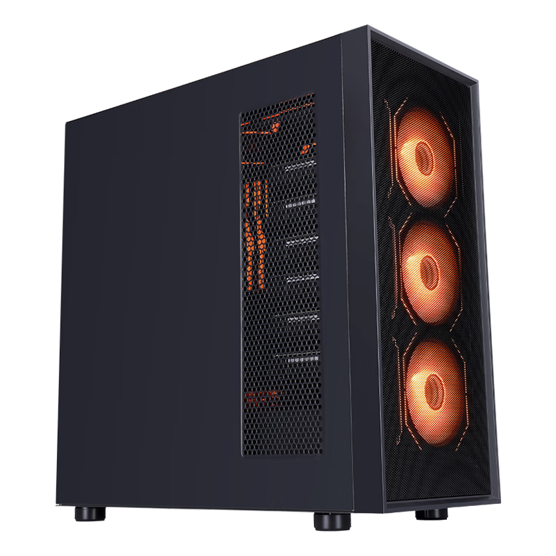 先馬（SAMA）朱雀5工作站 多硬盤位臺(tái)式電腦主機(jī)箱黑色 10硬盤位/六面散熱網(wǎng)孔/支持ATX主板/360水冷/10風(fēng)扇位