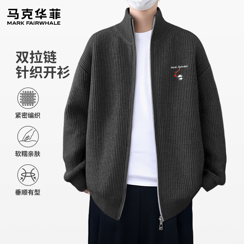 ���˻��ƣ�MARK FAIRWHALE��˫����֯����ë���п�oversize���ɳ�����ͷ���ﶬ��ٴ������� ��˫����֯����-���#JMK�찮���� XL 119.9Ԫ