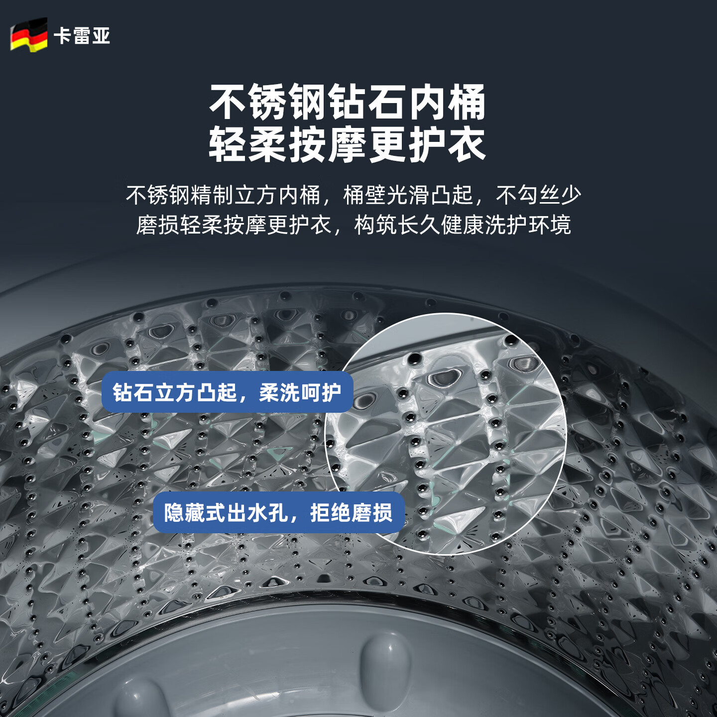 卡雷亚|德国商用大型100公斤全自动变频大容量酒店专用洗布草家用宾馆民宿美容院干洗店80KG学校|洗衣机 100KG【商用旗舰款】蓝光+超净洗+桶自洁 波轮