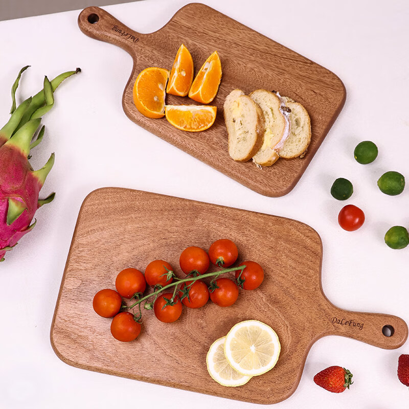达乐丰乌檀木整木水果板切菜板木砧板牛排板切水果菜板 小号35*18*2cm