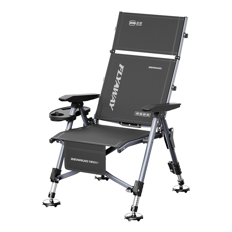 本诺飞掣欧式钓椅野钓专用2025新款全聚拢折叠便携全地形新型钓鱼椅子 绿【钓椅+PVC手提包】基础套装