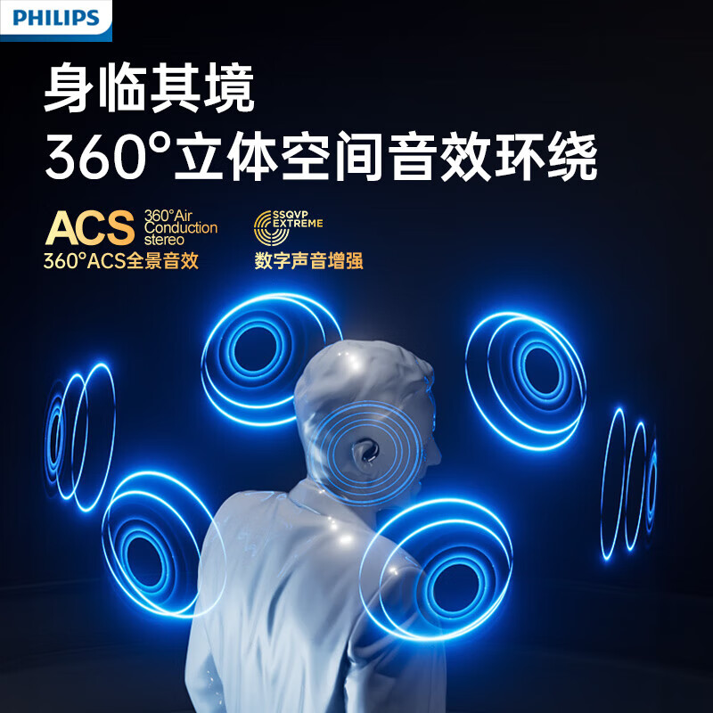 飞利浦（PHILIPS）蓝牙耳机挂耳TAT2769开放式无线耳机运动音乐降噪适用苹果华为 【360°环绕音效+定向传音】白色蓝牙5.4