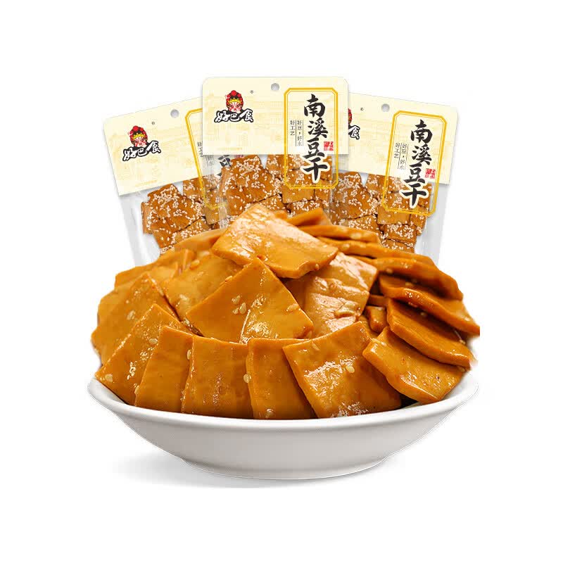 好巴食【29.8任选4件】辣卤零食魔芋爽南溪豆干麻酱毛肚素牛排四川小吃 南溪豆干五香味3包（180g）