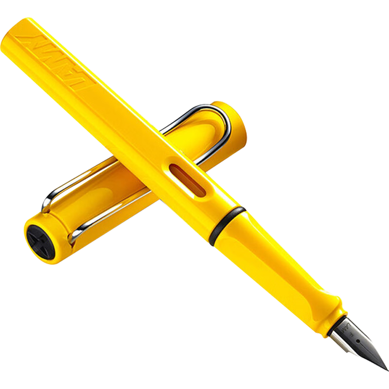 凌美(LAMY)钢笔 safari狩猎系列 黄色 单只装 德国进口 F0.7mm送礼礼物