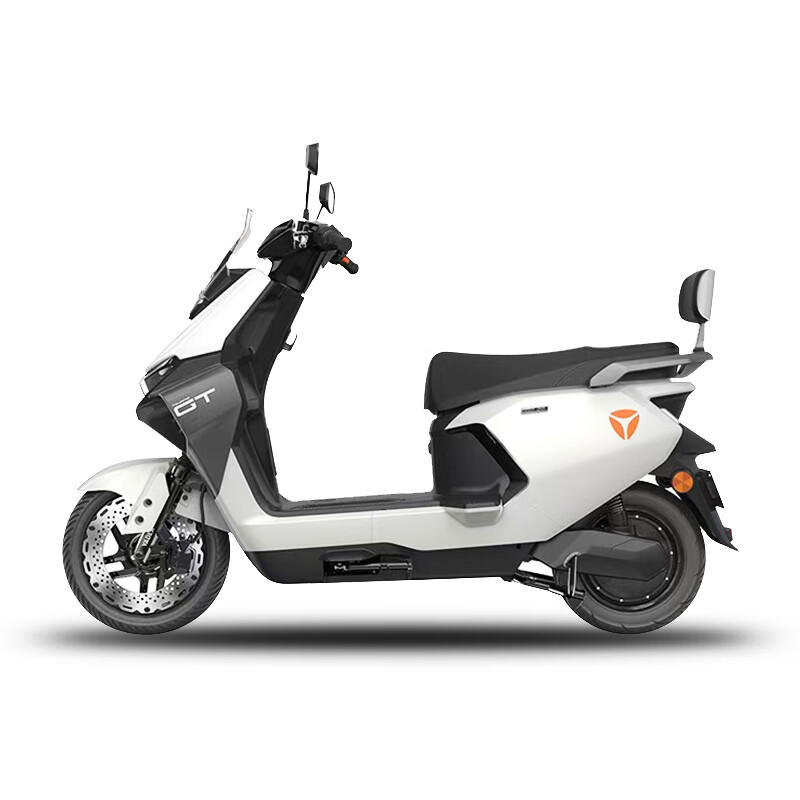 雅迪冠能白鲨90S-M电动摩托车电瓶车电动车72V长续航强动力大功率电摩成人 新塔夫绸白72V38AH石墨烯电池
