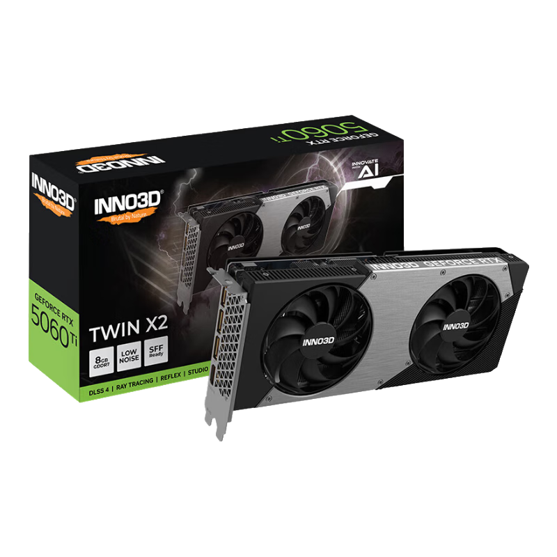ӳ�ڣ�Inno3D��GeForce RTX 5060Ti ��ҹ X2 8GB �Կ� ȫ�¼ܹ� DLSS 4 ��Ʒ�羺��Ϸ̨ʽ���Զ����Կ� 2952.61Ԫ