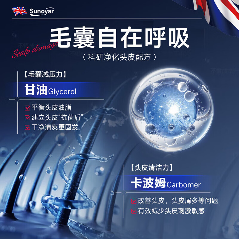 Sunoyar毛囊炎洗发水头皮痒止痒头部脂溢性专用马拉色菌抗真菌 10瓶装【买5送5超豪华】毛囊炎不反复抗真菌
