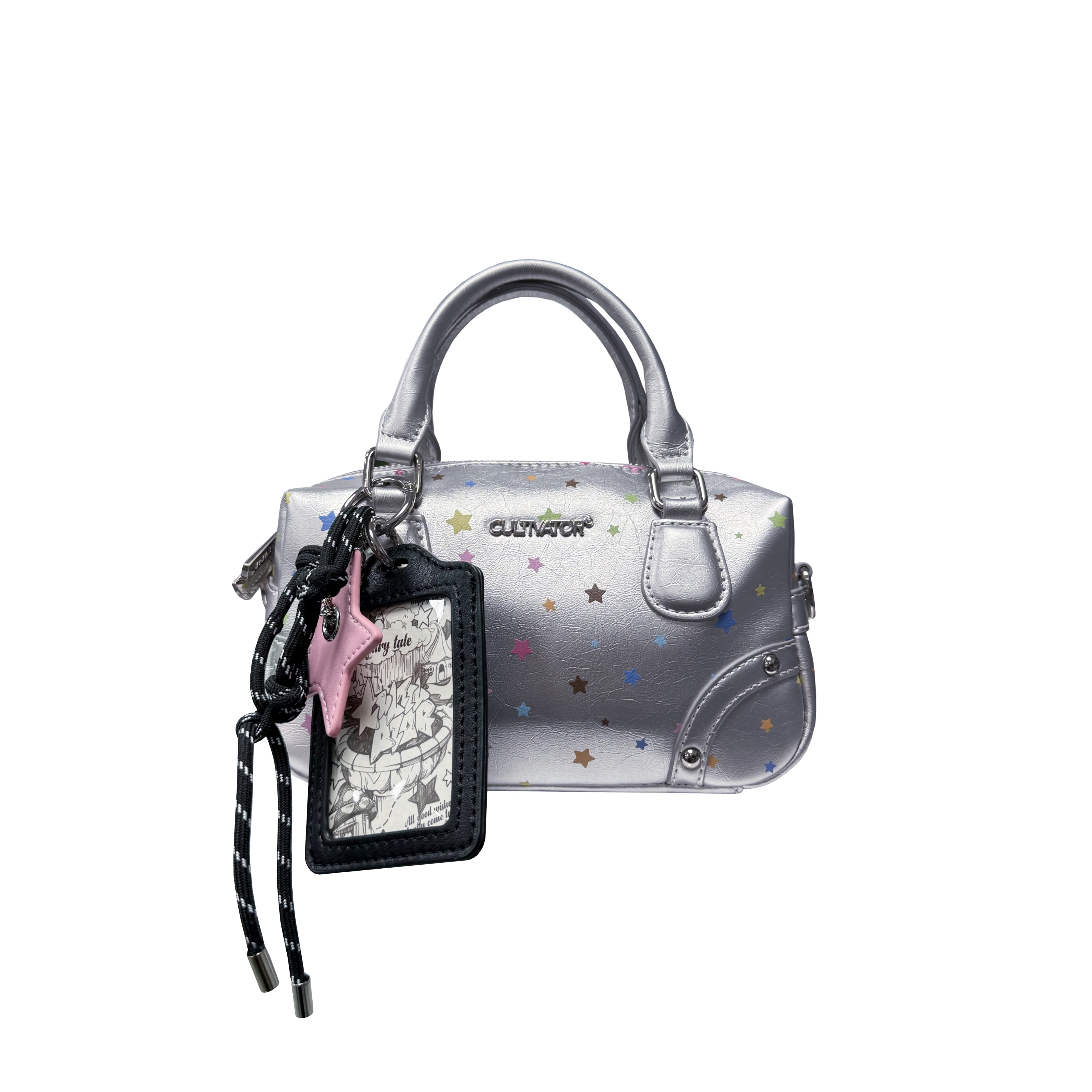 CULTIVATOR原创小众复古星星撞色卡套斜挎波士顿2025秋冬【生日礼物】 银色(预售 下单后15天内发出)