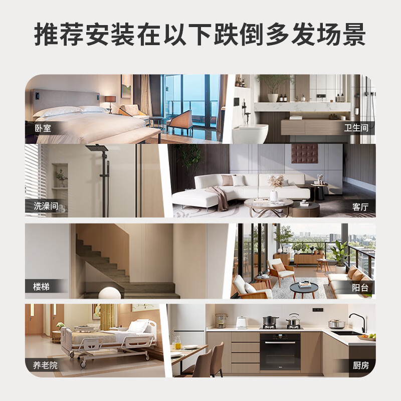 三思吸顶灯雷达感应跌倒侦测远程告警客厅卧室灯卫生间厨房包拆旧安装 18W 15㎡内适用 1800lm 跌倒侦测