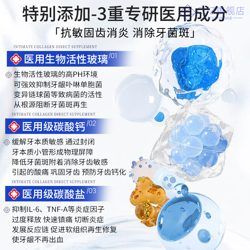 奥朗威修复牙龈萎缩牙膏医用口腔牙科分离剂治牙周牙齿牙龈 5支【买三送二  周期护理】 官方授权