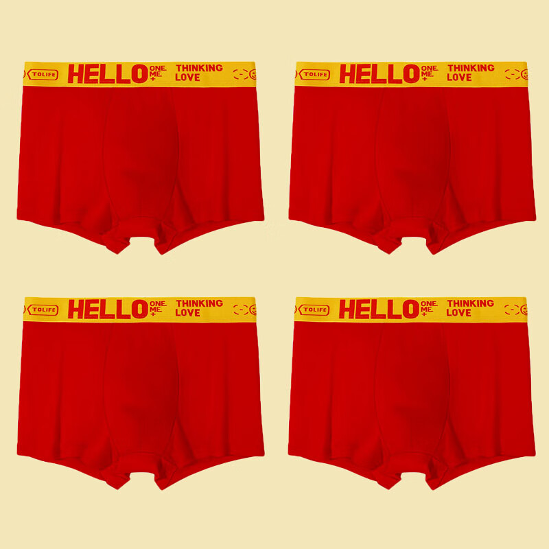 �˶�ˬ ��ʿ��ɫ�����Ľǿ��� 4XL ���ɫ 4��װ 19.9Ԫ(����ȯ)