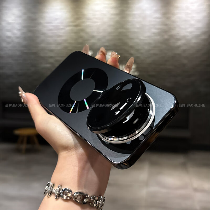 巴蒂尼 金属镜头支架适用华为mate80手机壳新款mate80pro自带镜头膜mt80promax全包防摔保护套磨砂高级感 【黑色】肤感磁吸磨砂镜头支架壳 华为Mate80