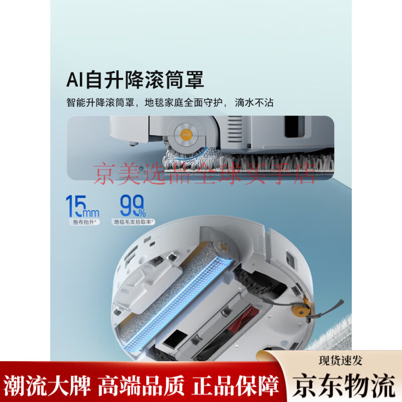 石头（roborock）15%石头滚筒扫地机器人扫地拖地一体机新 P20活水版 标配水箱版
