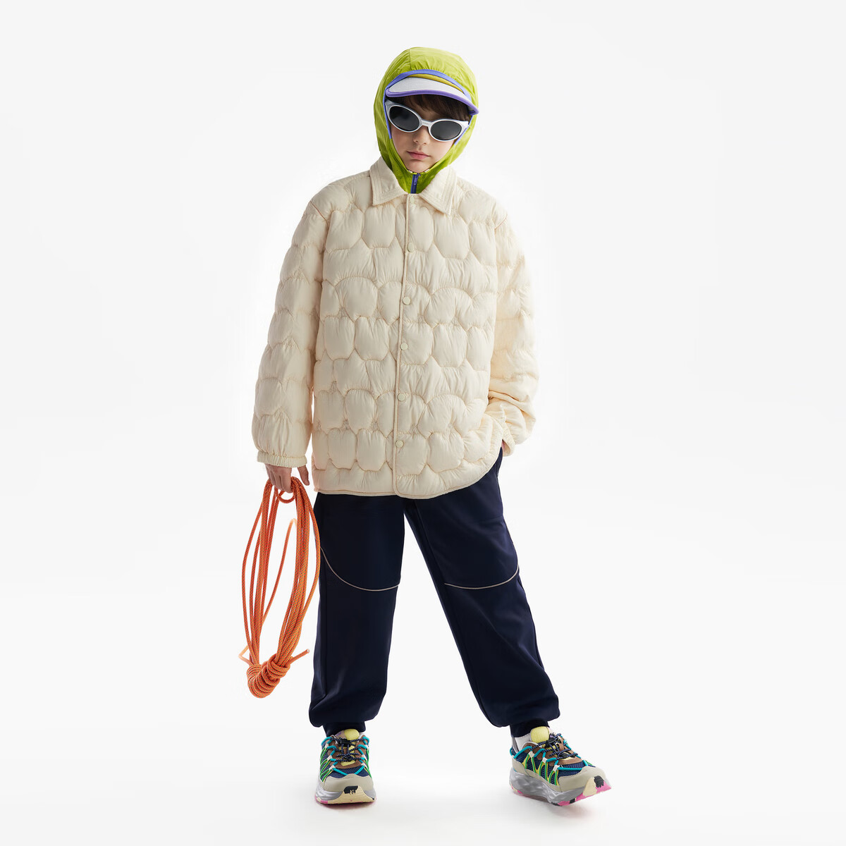 马骑顿【三防】MQD童装儿童轻薄羽绒衬衫2025冬季新款男女童抗菌羽绒服 藕合色 140