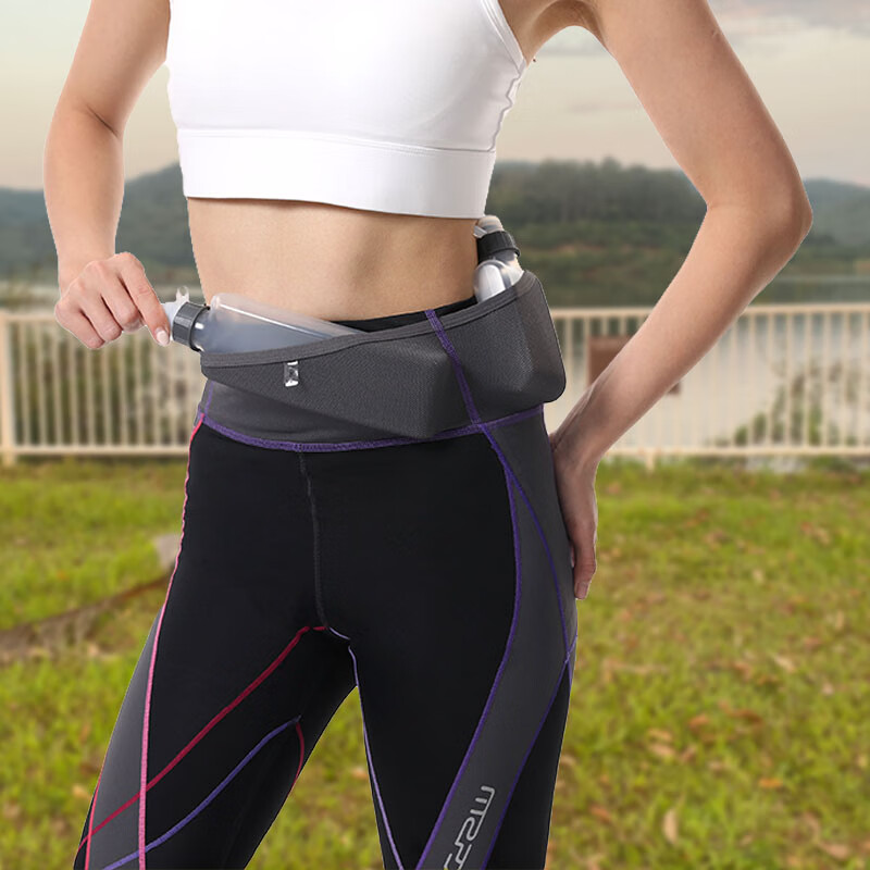 MZPX压缩长裤女GD健身支撑训练马拉松运动跑步速干口袋紧身长裤春秋季 女GD（薄款）黑色 四口袋高强度 M 裤腰周长平量64cm