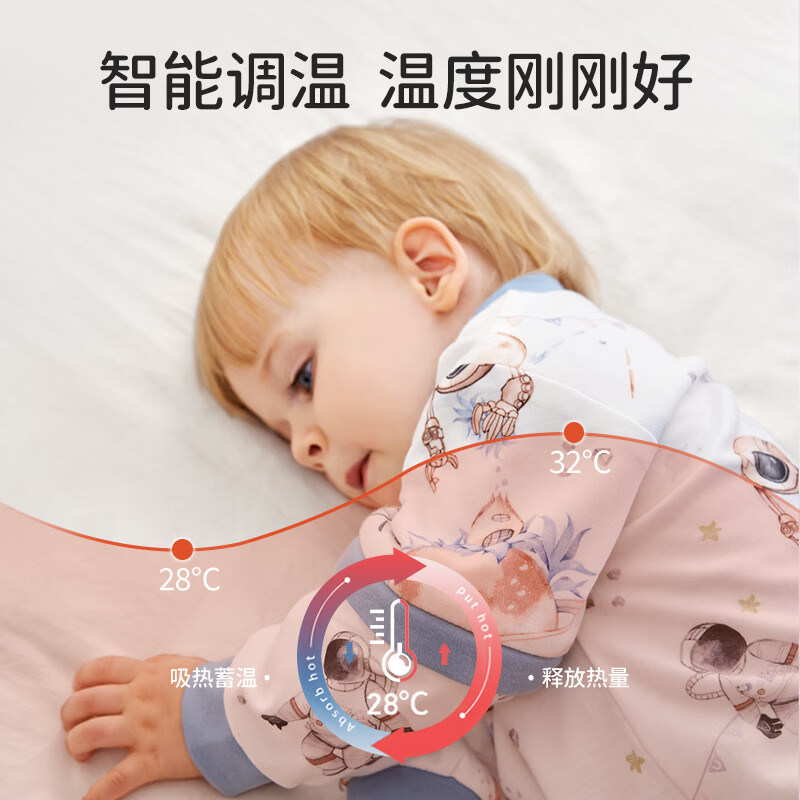 欧孕（OUYUN）婴儿恒温睡袋宝宝春秋冬款儿童恒温睡袋四季通用防踢被 雪域寻鹿【春秋20-25℃】春秋双层款 80码-身高55-80年龄段3-18个月