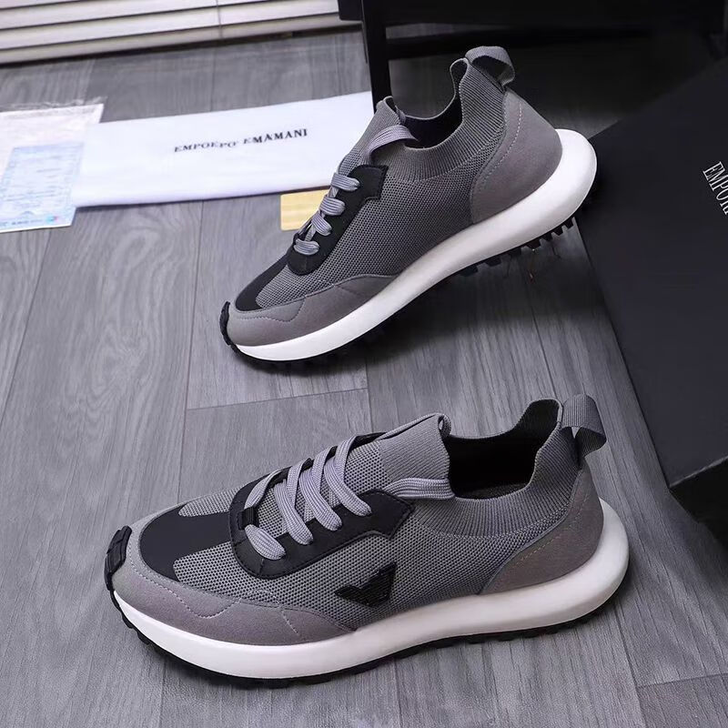 阿玛尼阿玛尼新款潮流男士休闲鞋韩版网面透气时尚百搭运动鞋户外跑步