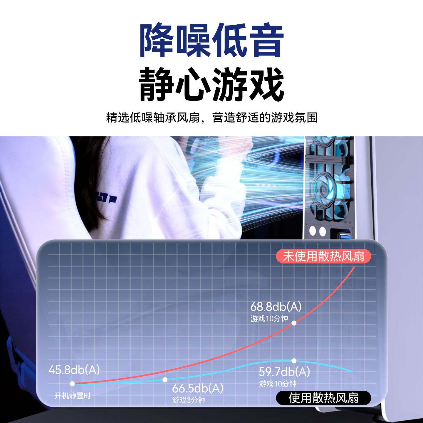 新得利PS5散热风扇Slim主机散热器PS5 Pro游戏机降温神器光驱/数字版通用Sony周边配件 PS5 Slim散热风扇