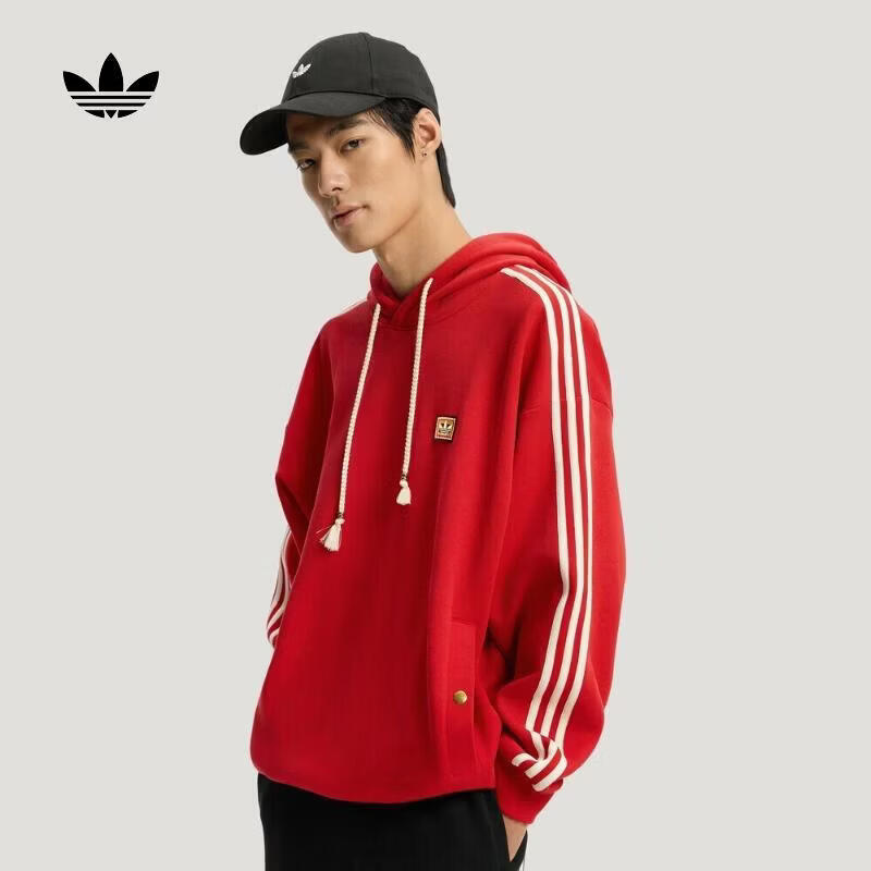 阿迪达斯 adidas【滔搏运动】三叶草男子LNY HOODIE M卫衣 KT0646 M