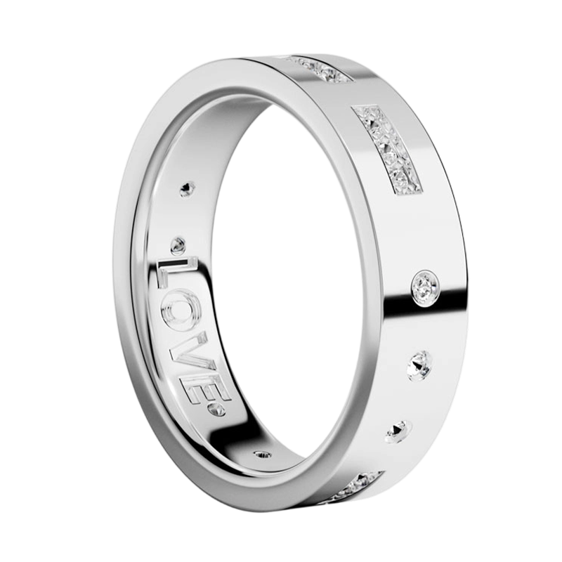 APM Monaco[周翊然同款]摩斯密碼戒指簡(jiǎn)約對(duì)戒男生指環(huán)送男友情人節(jié)禮物 銀白色（咨詢客服下單享50元E卡） 56碼 (16號(hào))（建議拍小一碼）