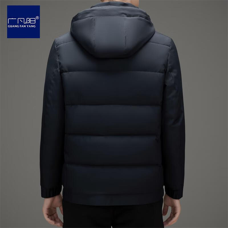 广凡阳晋江棉服男短款连帽纯色加厚高档款棉袄冬款中年宽松保暖运动外套 灰色 5XL (建议170-195斤)