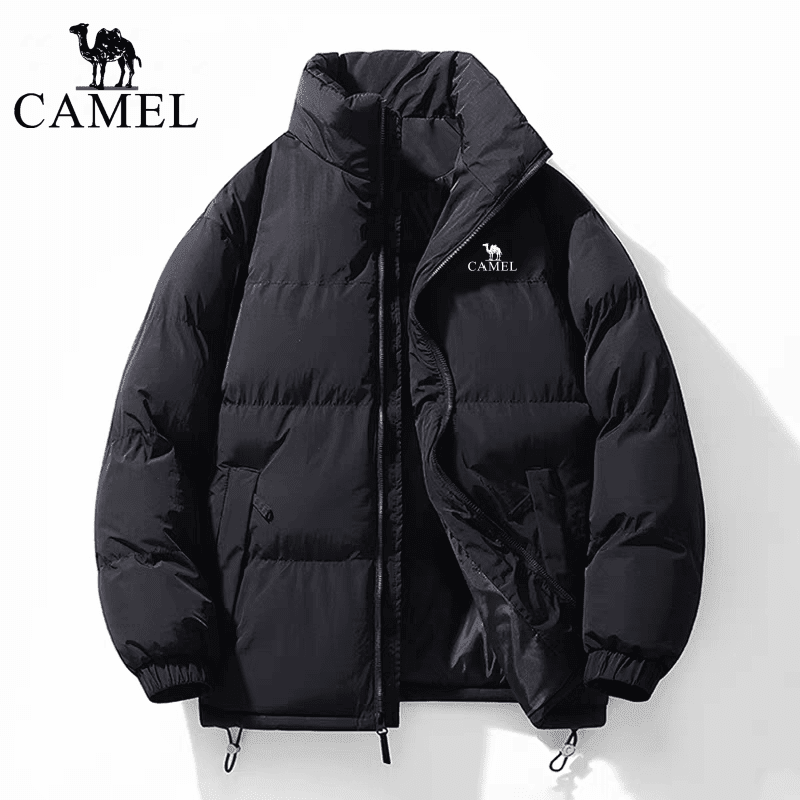 骆驼（CAMEL）羽绒棉男女冬季2025新款棉服保暖加厚面包服百搭立领外套 黑色【男女同款】棉服 L