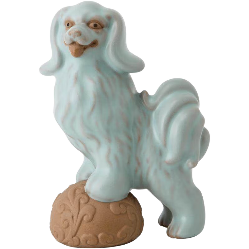 東道汝窯功夫茶具套裝榜茶寵擺件精品可養(yǎng)旺旺茶寵(天青) 東道汝窯旺旺茶寵(天青)