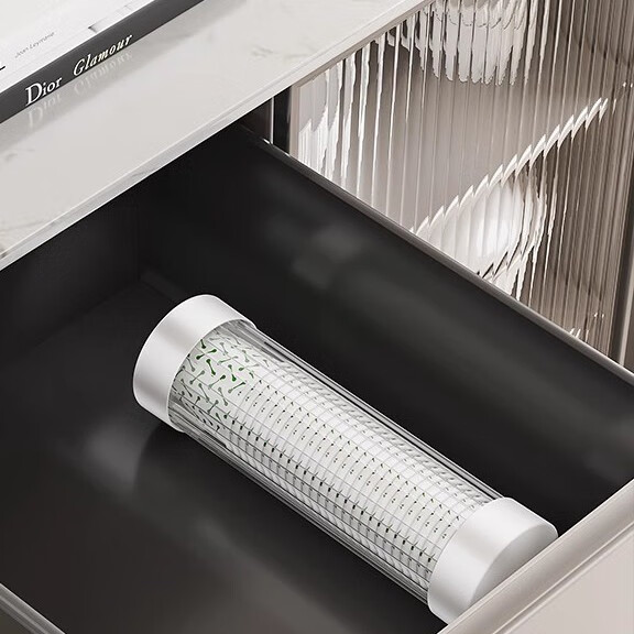 简漾一次性杯子取杯器挂墙纸杯置物架家用饮水机塑料杯收纳免打孔 单筒短款【约放十个】