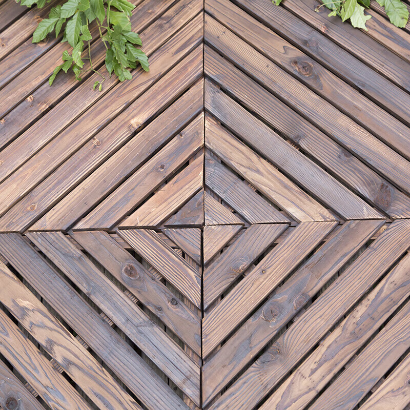 花姬 30x30cm露天阳台户外露台自铺拼接阳光房免粘安装生态防腐木