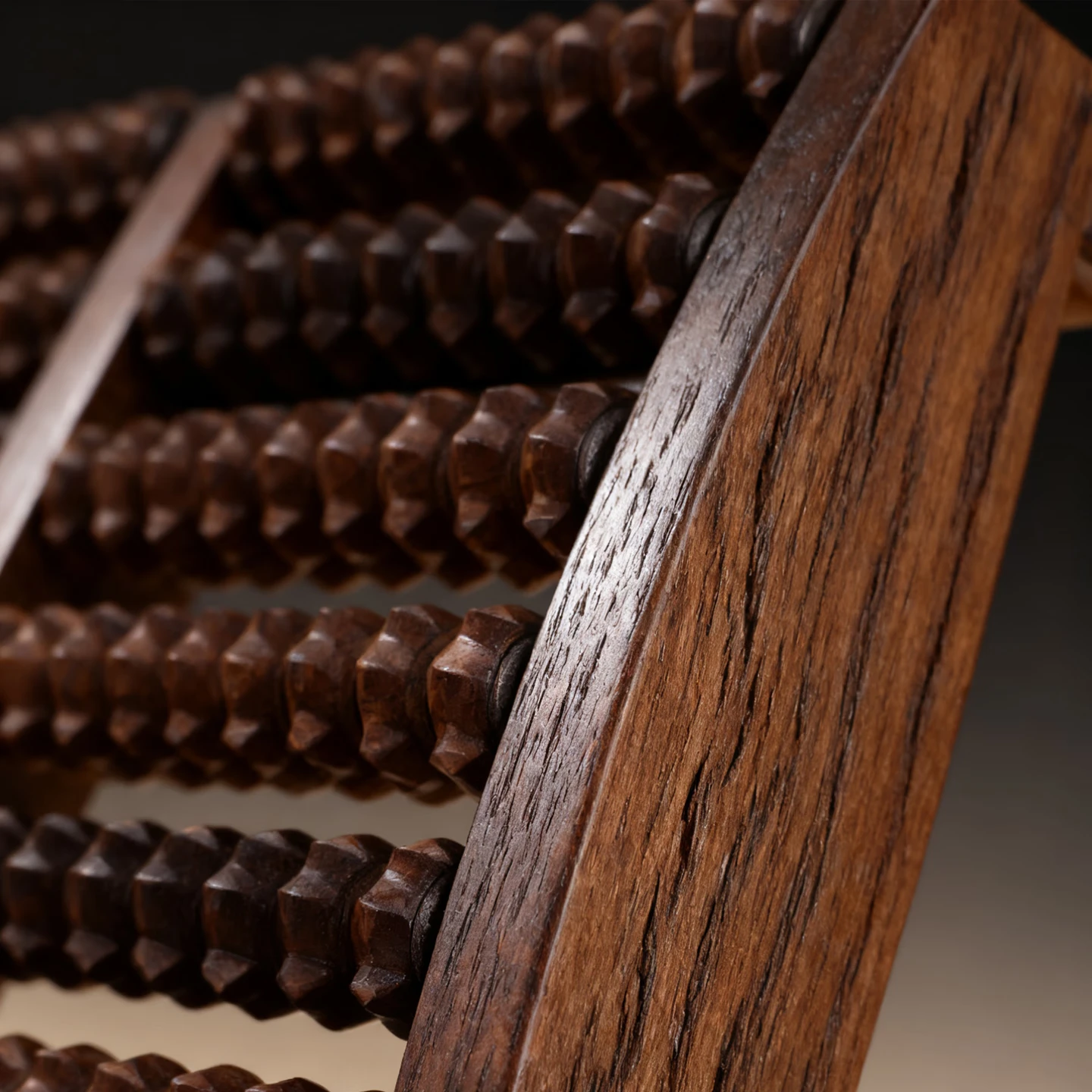 霞栖棠加大号足底按摩器实木脚踩滚轮脚底筋膜疏通神器家用足部放松工具 手工打磨高定版-10排按摩器