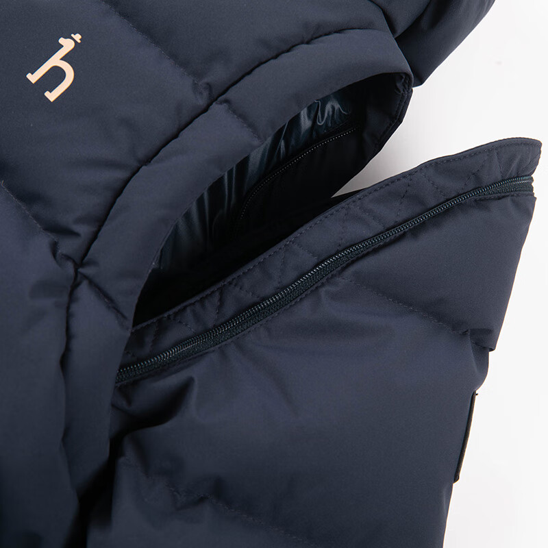 哈吉斯(HAZZYS)童装男女童羽绒服冬新可拆卸一衣两穿三防加厚外套 藏蓝 145