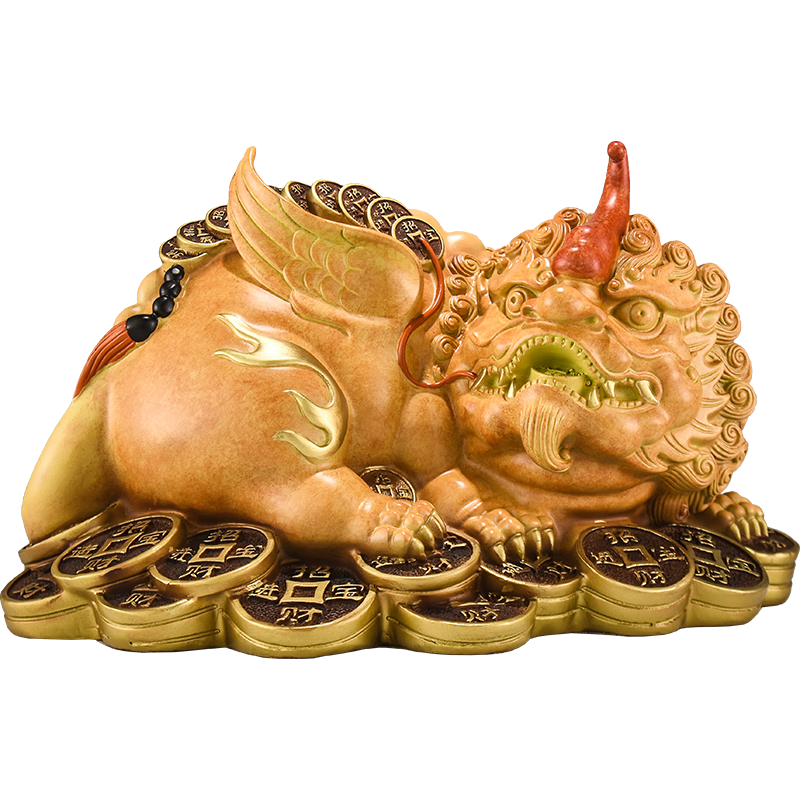 銅一家銅貔貅擺件純黃銅皮丘護宅家居客廳玄關(guān)辦公室喬遷開(kāi)業(yè)禮品 小號【聚財貔貅】彩銅熱著(zhù)色