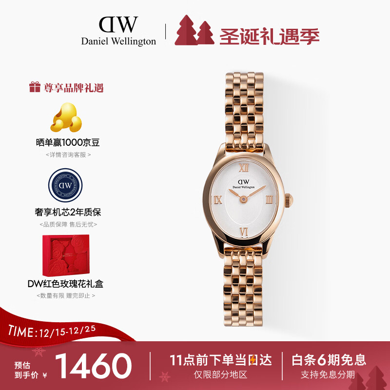 丹尼尔惠灵顿（DanielWellington）DW手表女时尚欧美表复古椭圆表盘石英表送女友节日礼物DW00100805