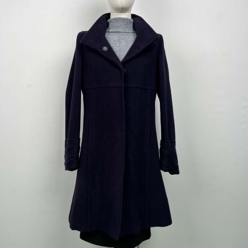 撤柜羊毛呢大衣中长款秋冬设计师多色多款收腰 黑色(02) L