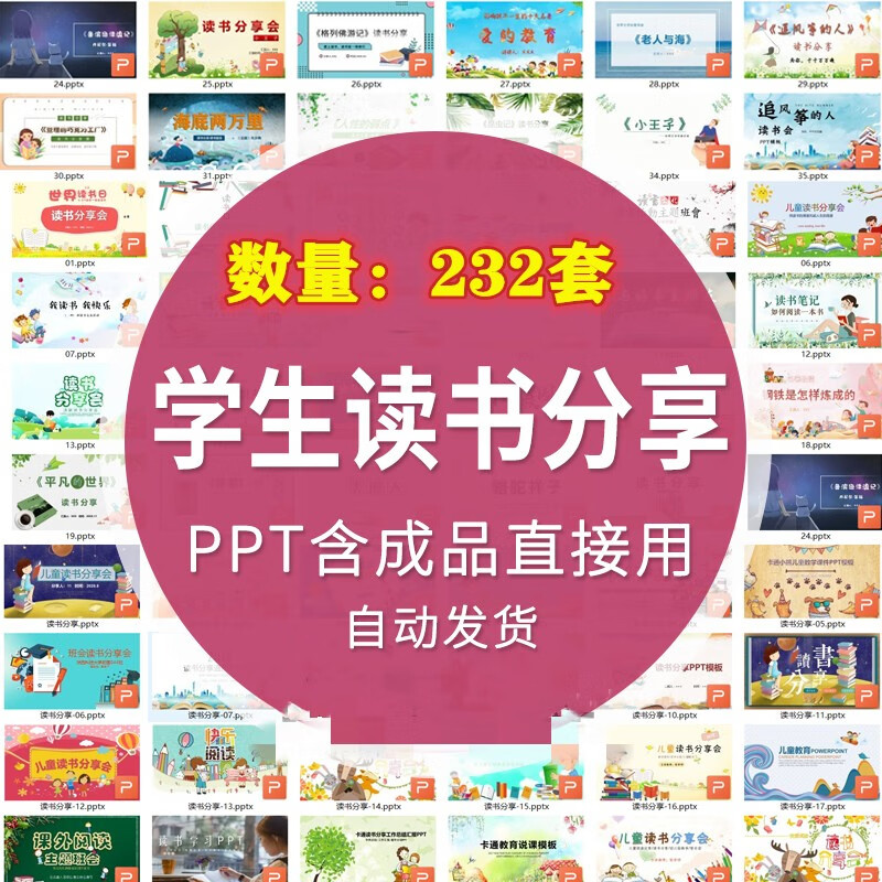 学生读书分享ppt成品课件模板文献阅读笔记读后感模板课外读书报告