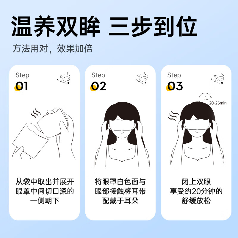 超亚健康联名蒸汽眼罩眼部疲劳眼罩眼干眼涩遮光发热学生熬夜男女 【升级遮光款】蓝莓叶黄素型50片