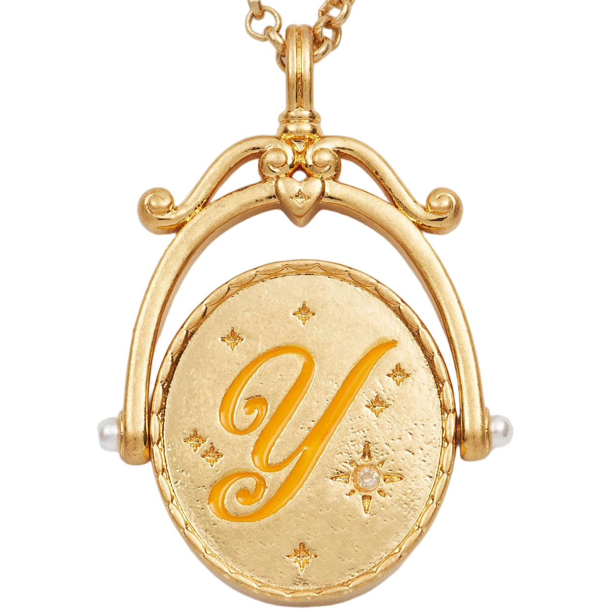 Fable【张艺凡同款】字母双面旋转珐琅彩项链女高级感小众轻奢生日礼物 字母Y双面可旋转珐琅彩项链