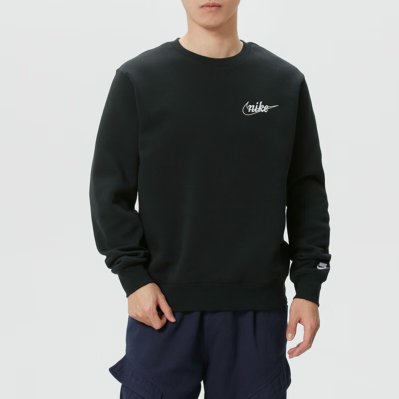 耐克（NIKE）卫衣男装 2026春季新款复古时尚运动服休闲圆领宽松针织套头衫男 IF0680-010 S