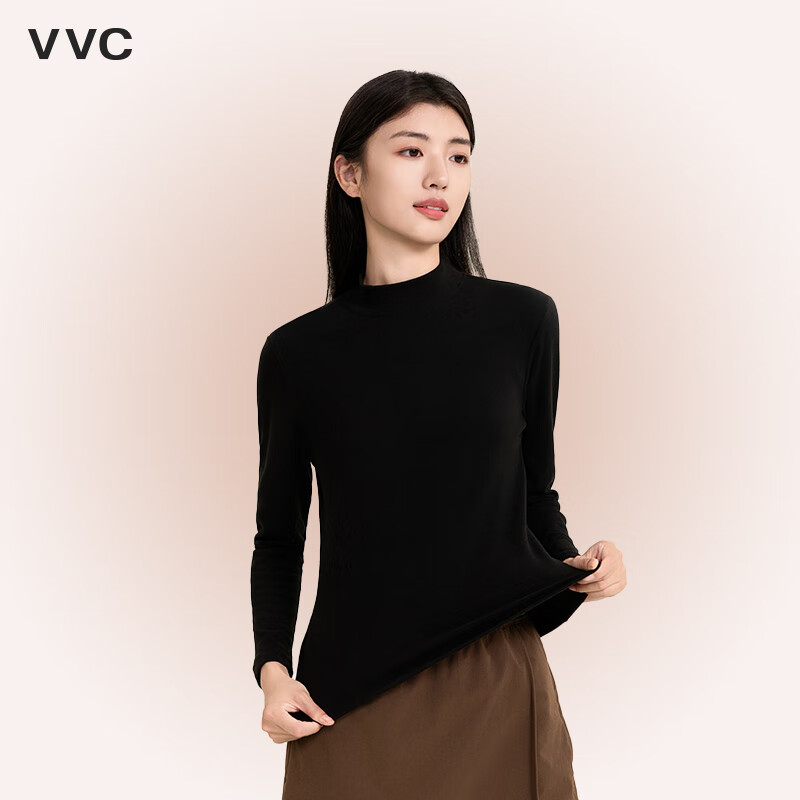 ✨秋冬必备！VVC女款高领打底衫，温暖又时尚，让你轻松应对寒冷！