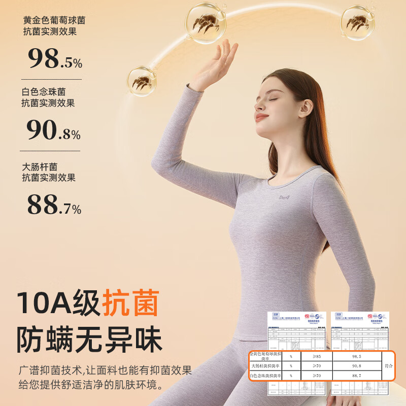 猫人无痕发热保暖内衣女士套装羊绒蚕丝抗菌打底衫秋冬款秋衣秋裤 黑色 3XL 【推荐140-160斤】